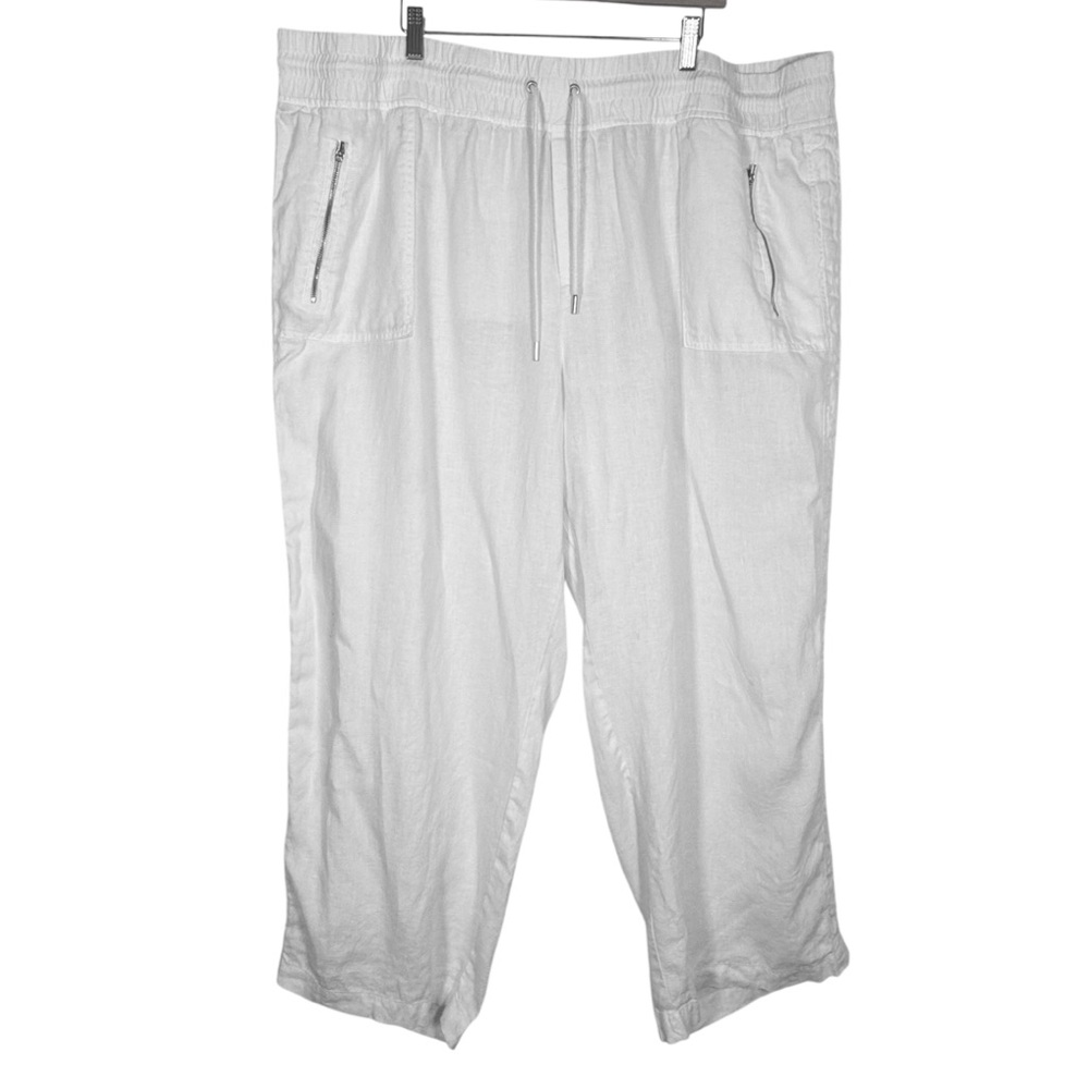 ATHLETA Cabo Linen Wide Leg Pant, White Size 26